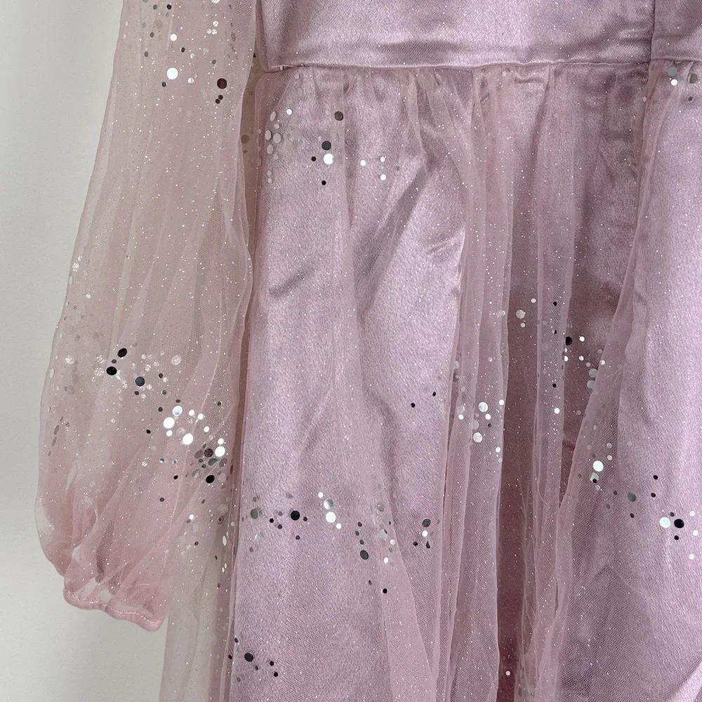 Joyfolie | Cowgirl Princess Cottagecore Fairy Floral Layla Dress Blush | 12